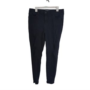 Torrid 16R Black Distressed Skinny Jeans